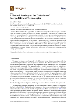 A Natural Analogy to the Diffusion of Energy-Efficient
