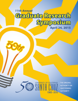 Graduate Research Symposium - Division of Graduate Studies