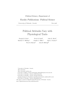 Political Attitudes Vary with Physiological Traits
