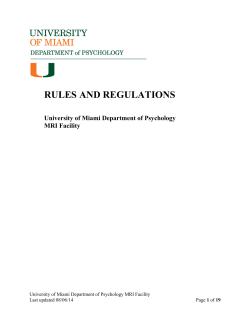 rules and regulations - Department of Psychology