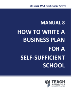 8. How to Write A Business Plan for a Self