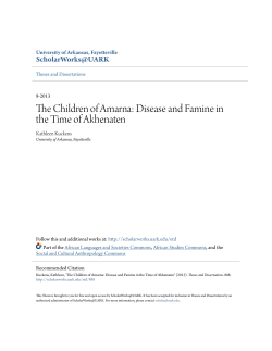The Children of Amarna: Disease and Famine in the Time of