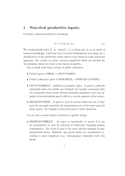 1 Non-rival productive inputs.