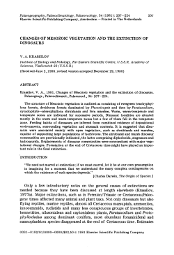 CHANGES OF MESOZOIC VEGETATION AND
