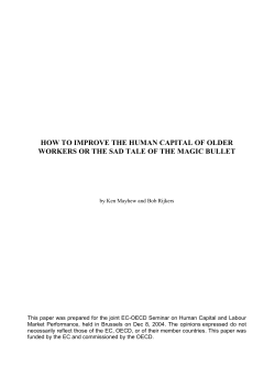how to improve the human capital of older workers or