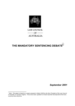 Mandatory Sentencing Policy Statement