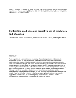 Contrasting predictive and causal values of predictors
