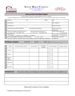 Please send a resume if one is available. REFERENCES: Give