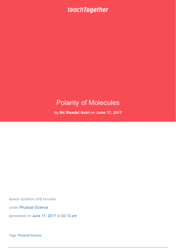 Polarity of Molecules