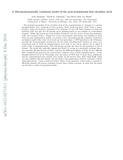 A Thermodynamically consistent model of the post