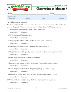 Observation or Inference? - MHS-Integrated