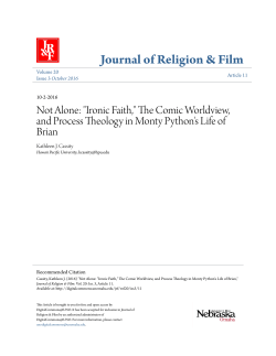 Not Alone: "Ironic Faith," The Comic Worldview, and Process