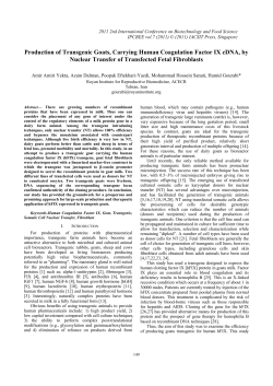 Production of Transgenic Goats, Carrying Human