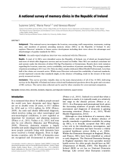 A national survey of memory clinics in the Republic of Ireland