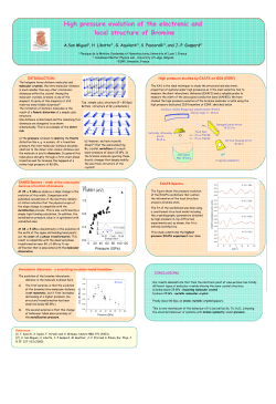 High pressure evolution of the electronic and local structure