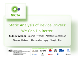 Static Analysis of Device Drivers: We Can Do Better!
