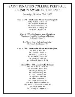 saint ignatius college prep fall reunion award recipients