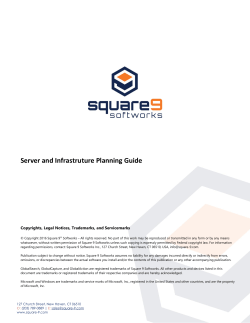 Server and Infrastruture Planning Guide