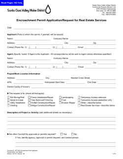 Encroachment Permit/Request of Real Estate Services Form