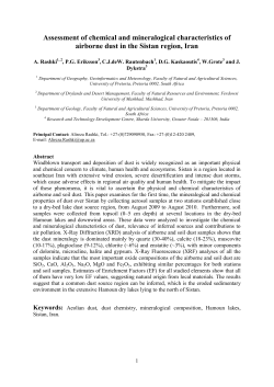 Assessment of chemical and mineralogical characteristics of