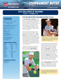 TournamenT noTes - Philcrest Hills Tennis Club