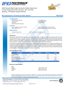 SMA Female Right Angle Connector Solder Attachment