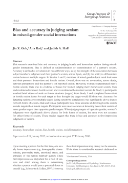 Bias and accuracy in judging sexism in mixed