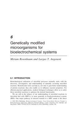 6 Genetically modified microorganisms for bioelectrochemical systems