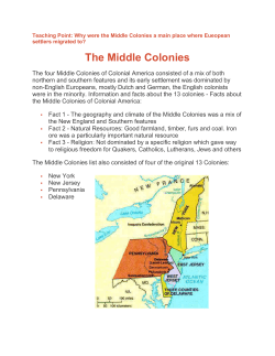 The Middle Colonies