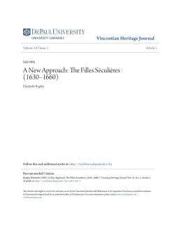 A New Approach: The Filles S&eacute;culi&egrave;res (1630&ndash;1660)