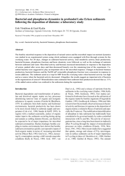 Bacterial and phosphorus dynamics in profundal Lake Erken