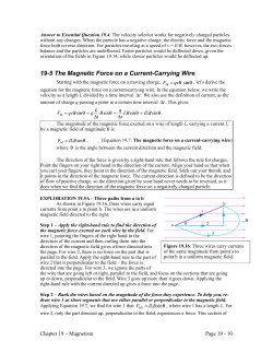 19-5 The Magnetic Force on a Current-Carrying Wire