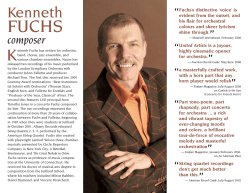 brochure  - Kenneth Fuchs, composer