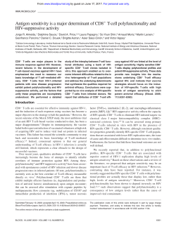 Antigen sensitivity is a major determinant of CD8 T