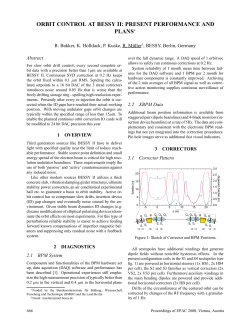 Orbit Control at BESSY II: Present Performance and Plans