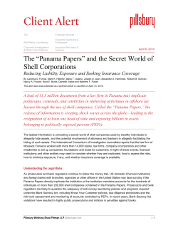 Panama Papers - Pillsbury Winthrop Shaw Pittman
