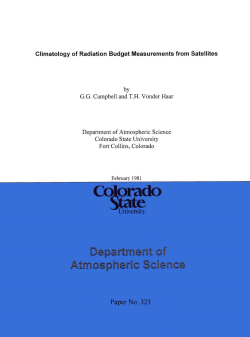 Climatology of Radiation Budget Measurements from Satellites by
