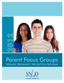 Parent Focus Groups 2012 - Southern Nevada Health District