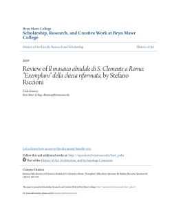 Review of Il mosaico absidale di S. Clemente a Roma: "Exemplum