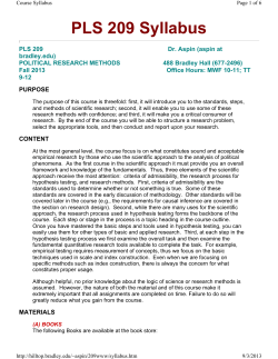 Syllabus - Bradley University