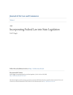 Incorporating Federal Law into State Legislation