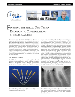 finishing the apical one-third: endodontic considerations
