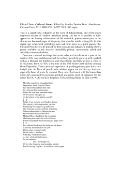 Edward Dorn, Collected Poems. Edited by Jennifer Dunbar Dorn