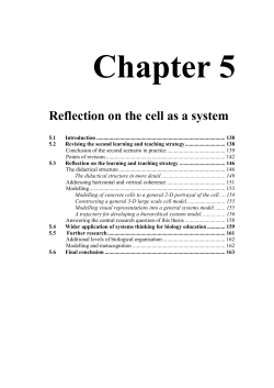5: Reflection on the cell as a system