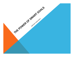 The Power of SMART Goals - NC Division of Child Development
