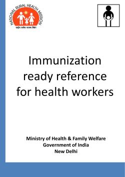 Immunization ready reference for health workers