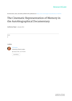 The Cinematic Representation of Memory in the Autobiographical