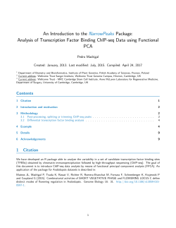 An Introduction to the NarrowPeaks Package