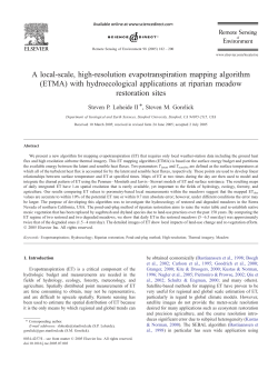 A local-scale, high-resolution evapotranspiration mapping algorithm