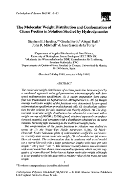 The Molecular Weight Distribution and Conformation of Citrus